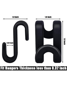 Ganchos Conectores para Perchas NARKEN 60 Pcs Ahorro Espacio 2