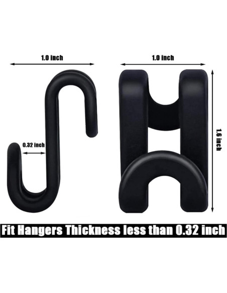 Ganchos Conectores para Perchas NARKEN 60 Pcs Ahorro Espacio Ganchos Conectores para Perchas NARKEN 60 Pcs Ahorro Espacio