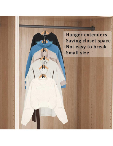 Ganchos Conectores para Perchas NARKEN 60 Pcs Ahorro Espacio