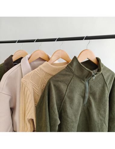 Paquete de 20 Perchas de Madera BGRQRIQ - Alta Resistencia