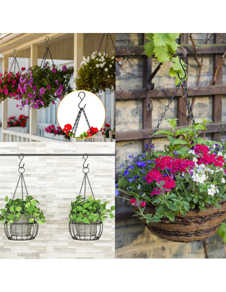 Paquete de 12 Ganchos en S Newlia con Hebilla de Seguridad 8.9 cm