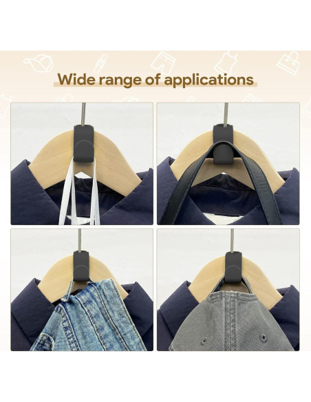 30 Ganchos Conectores para Perchas KWOKWEI Ahorra Espacio Gris 30 Ganchos Conectores para Perchas KWOKWEI Ahorra Espacio Gris