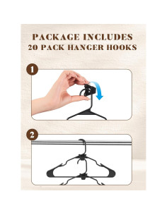 Perchas de Plástico HOUSE DAY Negras 50 Unidades Antideslizantes 2