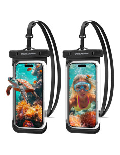 Funda de teléfono impermeable UNBREAKcable 2 Pack 7" Negro