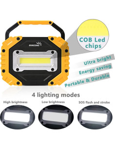 Luz de Trabajo LED Sunzone 750 Lúmenes Impermeable 2 Pzs 2
