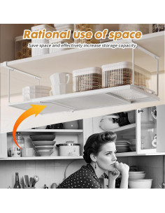 Estante Expandible PowerKing Blanco 38-69.9 cm Ajustable 10lbs 2