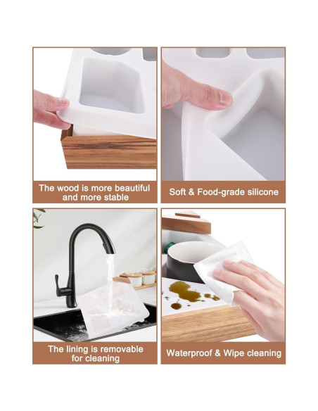 Bandeja Soporte Taza Sofá DucaFaery Madera Acacia 28cm