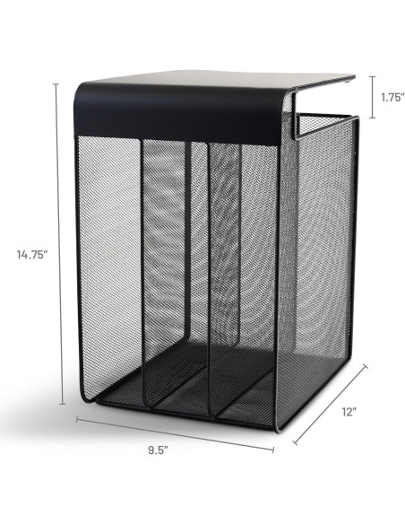 Organizador de Escritorio Colgante Safco Onyx 3 Bandejas Verticales Organizador de Escritorio Colgante Safco Onyx 3 Bandejas Verticales