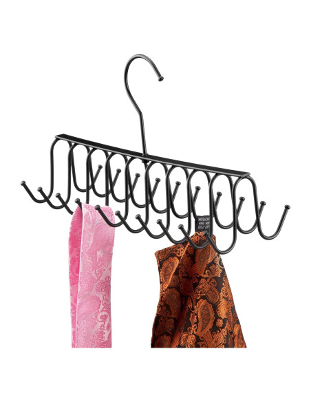 Organizador de Corbatas y Cinturones Jetec Acero Inoxidable 60 Espacios