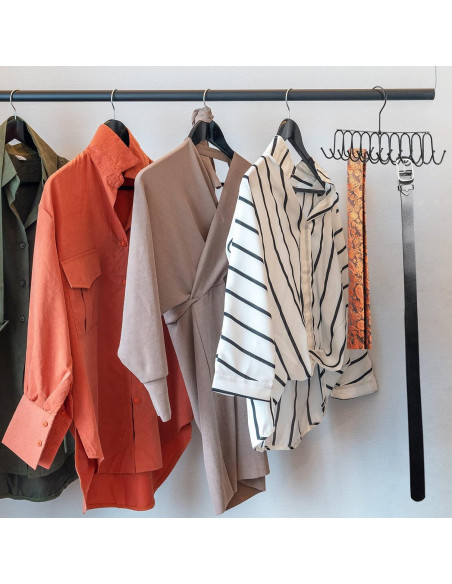 Organizador de Corbatas y Cinturones Jetec Acero Inoxidable 60 Espacios