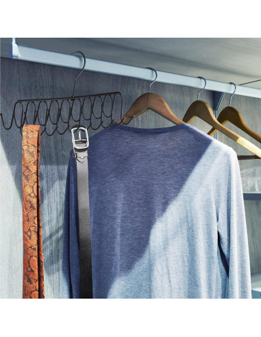 Organizador de Corbatas y Cinturones Jetec Acero Inoxidable 60 Espacios