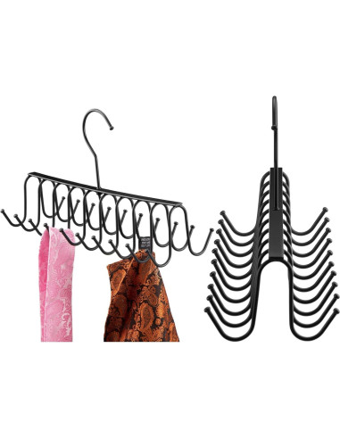 Organizador de Corbatas y Cinturones Jetec Acero Inoxidable 60 Espacios