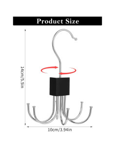 Soporte para Cinturones YUXIANLB 2 Piezas Metal Plateado 2