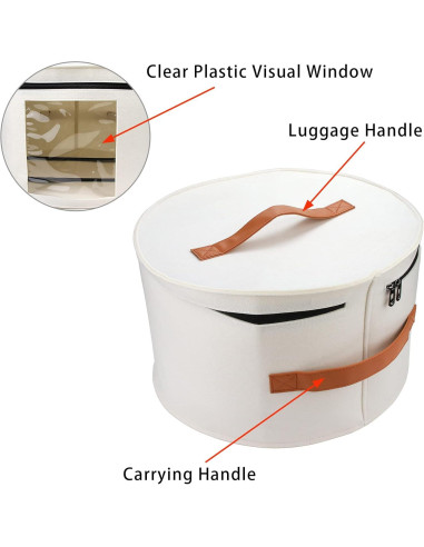 Caja de Almacenamiento de Sombreros VanlonPro 40.64 cm x 25.4 cm