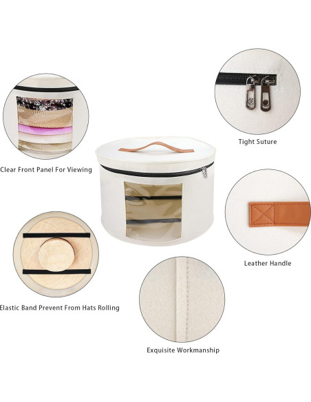 Caja de Almacenamiento de Sombreros VanlonPro 40.64 cm x 25.4 cm