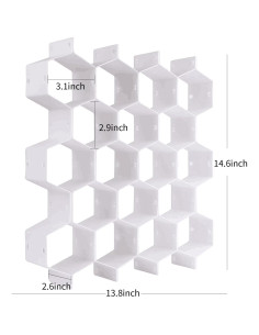 Organizador de Cajones JIAKAI Panal Blanco 24 Piezas 2