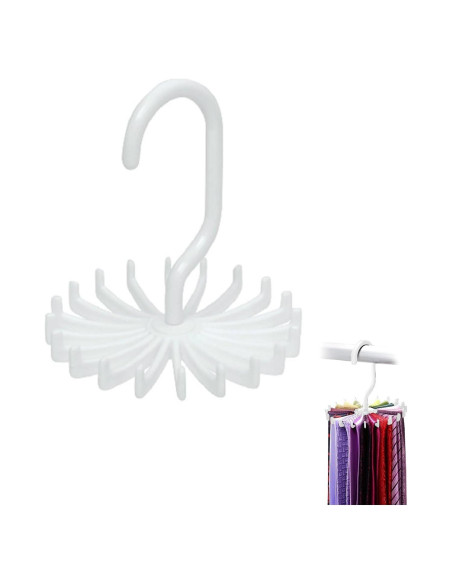 Perchero de Corbatas Circular YAFIYGI Blanco Organizador 360