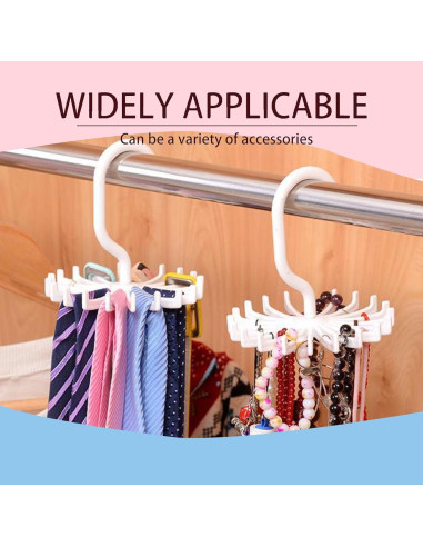 Perchero de Corbatas Circular YAFIYGI Blanco Organizador 360
