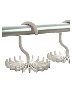 Organizador de Corbatas Z ZICOME 3 Paquetes Blanco 20 Ganchos