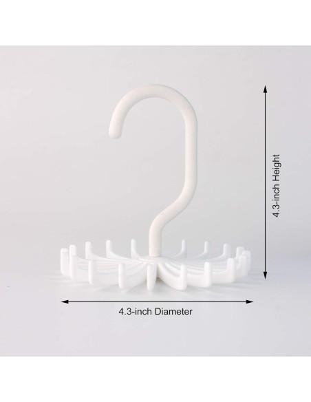 Organizador de Corbatas Z ZICOME 3 Paquetes Blanco 20 Ganchos