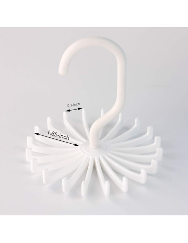 Organizador de Corbatas Z ZICOME 3 Paquetes Blanco 20 Ganchos