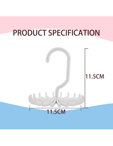 Perchero de Corbatas Circular YAFIYGI Blanco Organizador 360