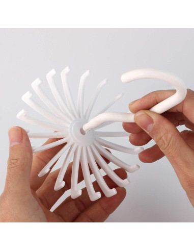 Organizador de Corbatas Z ZICOME 3 Paquetes Blanco 20 Ganchos