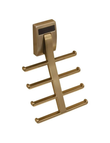 Soporte de Almacenamiento para Corbatas TAG Hardware 8 Ganchos Oro Mate