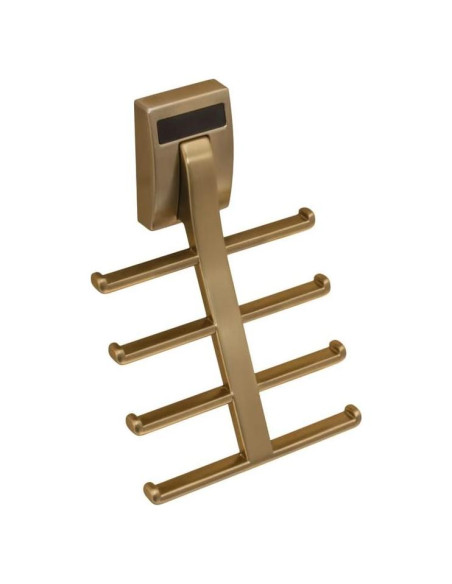 Soporte de Almacenamiento para Corbatas TAG Hardware 8 Ganchos Oro Mate