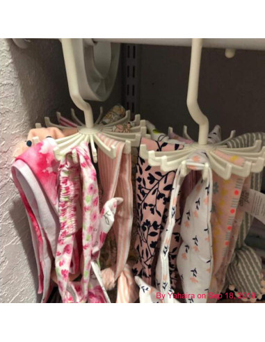 Organizador de Corbatas Z ZICOME 3 Paquetes Blanco 20 Ganchos