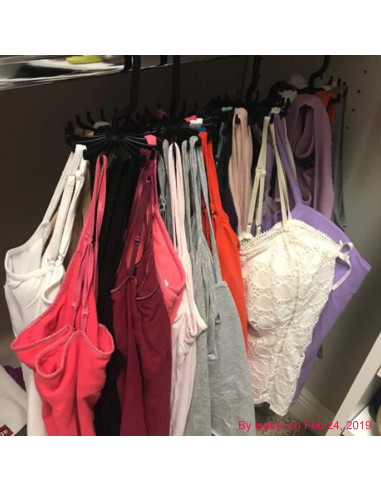 Organizador de Corbatas Z ZICOME 3 Paquetes Blanco 20 Ganchos