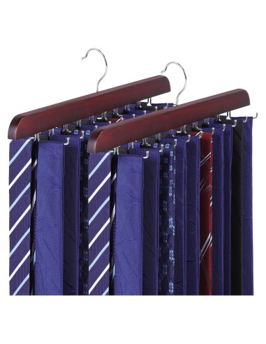 Soporte para Corbatas Kimo Plegable 20 Ganchos Marrón