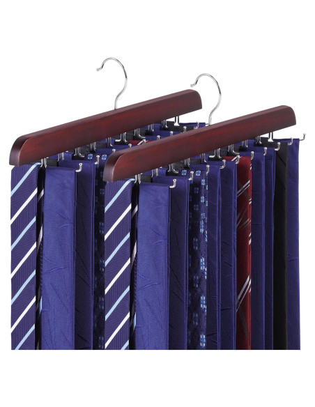Soporte para Corbatas Kimo Plegable 20 Ganchos Marrón