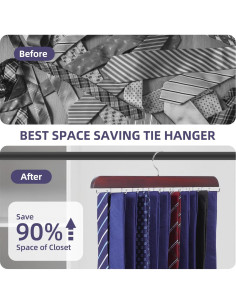 Soporte para Corbatas Kimo Plegable 20 Ganchos Marrón 2