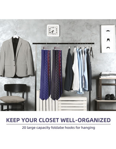 Soporte para Corbatas Kimo Plegable 20 Ganchos Marrón