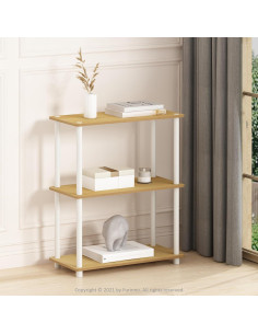 Estante de Exhibición Furinno 3 Niveles Haya 60x75 cm 2