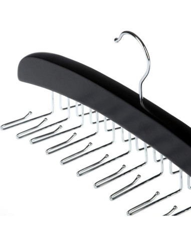Perchero de Corbatas SUNTRADE Negro 24 Ganchos Giratorios