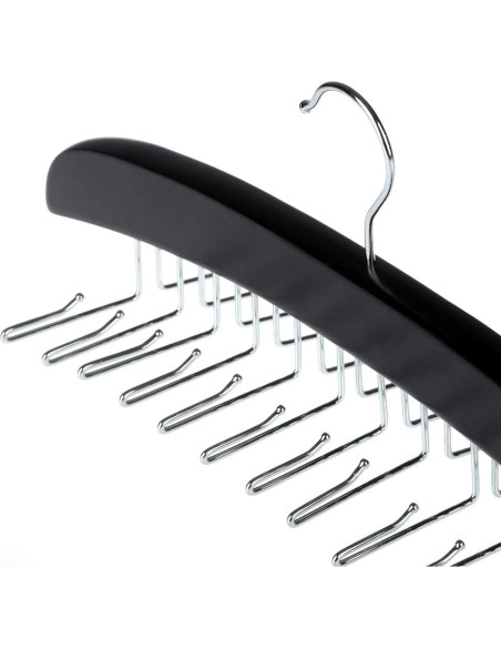Perchero de Corbatas SUNTRADE Negro 24 Ganchos Giratorios