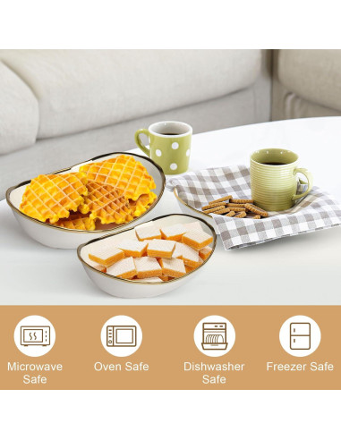 Canasta de Frutas de 3 Niveles YUNLINLI - Soporte Cerámica y Metal