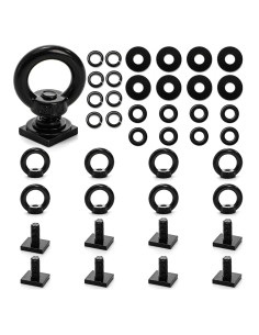 Juego de 8 Tornillos de Ojo M8 T Track Elsjoy para Portaequipajes