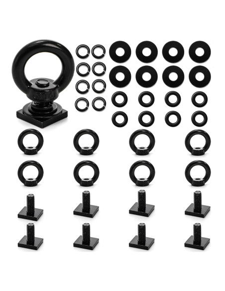 Juego de 8 Tornillos de Ojo M8 T Track Elsjoy para Portaequipajes