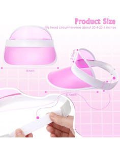 Sombrero Visera Transparente Jeyiour 24 Pcs PVC Protección UV 2