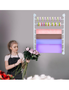 Organizador de Cinta ikare 7 Niveles Montado en Pared Blanco 2