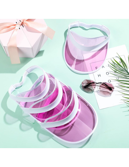 Sombrero Visera Transparente Jeyiour 24 Pcs PVC Protección UV