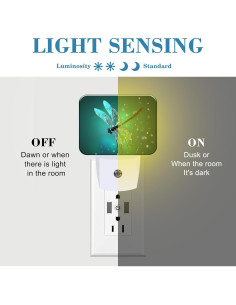 Luz Nocturna LED Dragón de Cristal con Sensor Automático 2