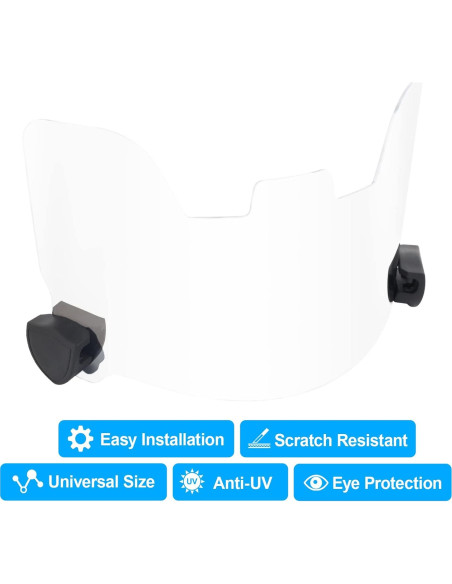 Visera de Fútbol ZAKVOP Transparente Antiniebla para Casco