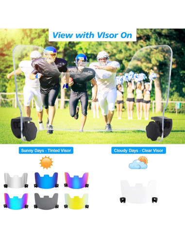 Visera de Fútbol ZAKVOP Transparente Antiniebla para Casco