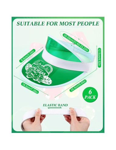 Gorras de Casino Verde Suhine - 6 Piezas para Dealer de Póker
