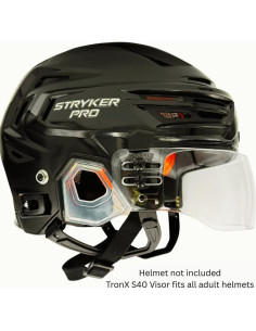 Visera Cortada Ventilada TronX S40 para Hockey Transparente CE 2