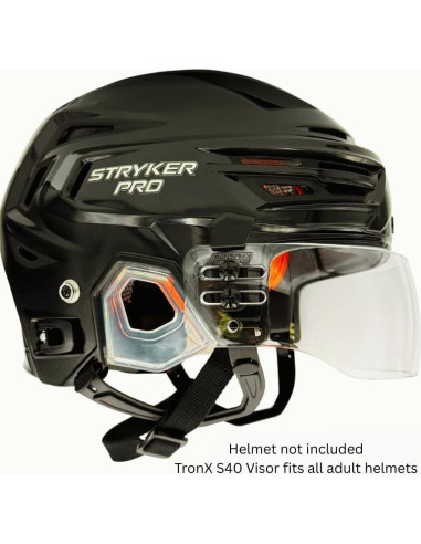 Visera Cortada Ventilada TronX S40 para Hockey Transparente CE